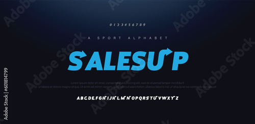 Modern Bold Font. Regular Italic Number Typography urban style alphabet fonts for fashion, sport, technology, digital, movie, logo design, vector illustration