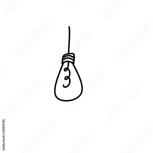loft lamp hand drawn vector