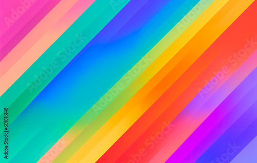 a colorful abstract background with a diagonal pattern of different colors. Generative AI