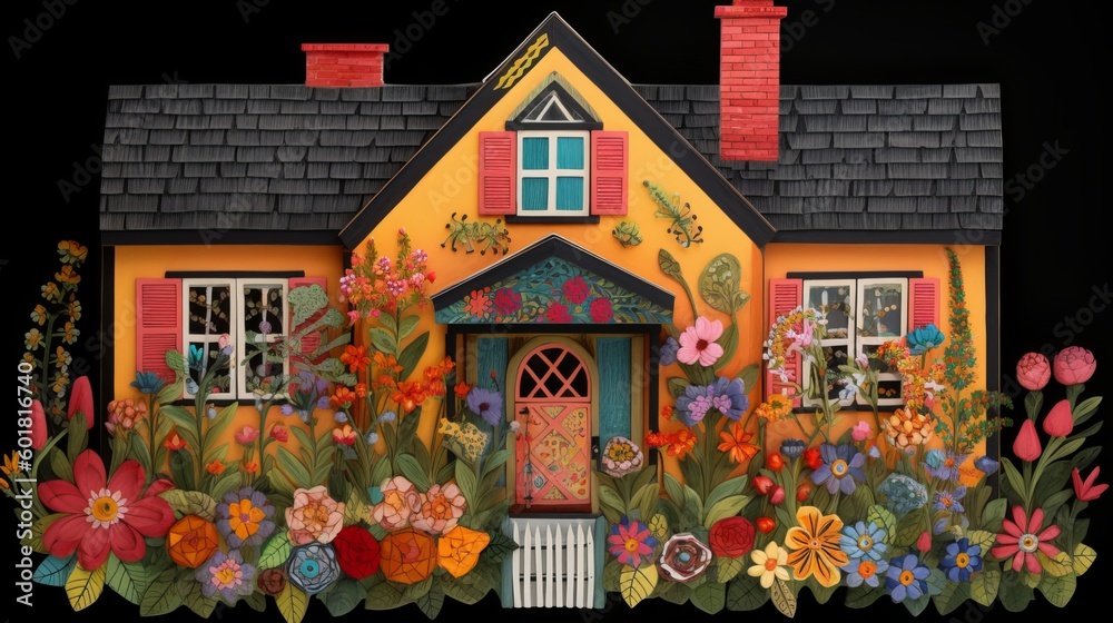 A House in Folk Art Style A House in Folk Art Style