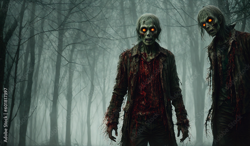 Portrait of a zombie man. Generative AI Portrait of a zombie man. Generative AI