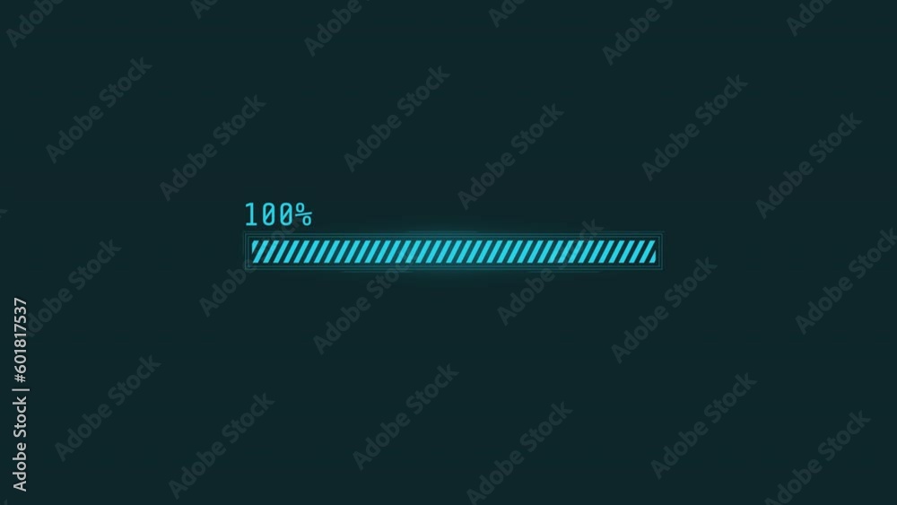 HUD loading element - progress bar with percentage.