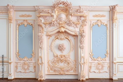 Fototapeta Naklejka Na Ścianę i Meble -  classic and vintage luxury wall backdrop