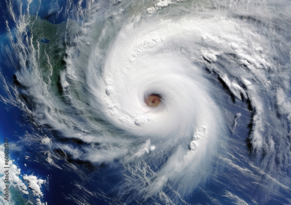 Satellitenaufnahme eines Hurricanes - obrazy, fototapety, plakaty 