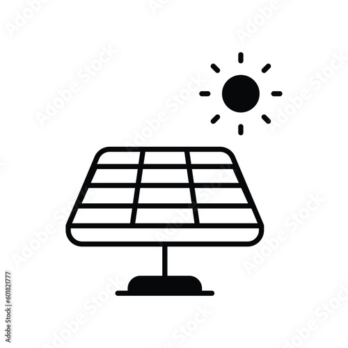 Solor Energy icon vector stock illustration.