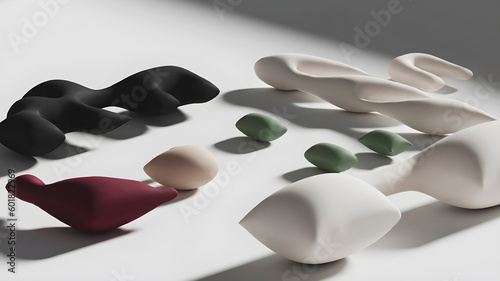 Bild auf Leinwand 3D Render | Figuras Abstractas