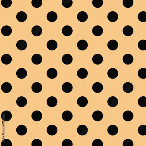 abstract seamless black polka dot pattern illustration.