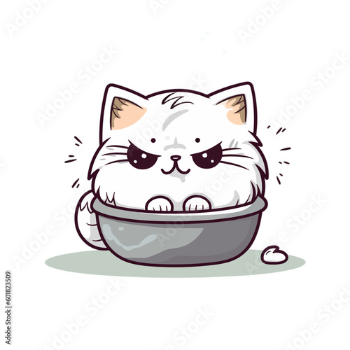 cute persian cat on isolated white background type 9