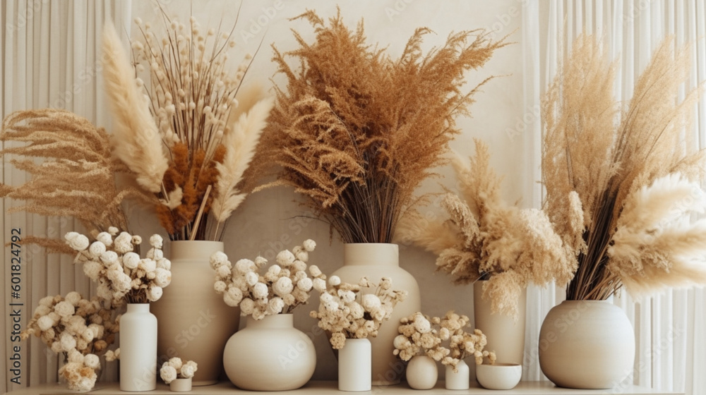 Dry Flowers in a Vase