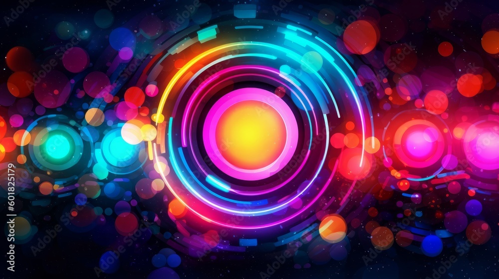 Abstract neon lights for background. Generative AI Abstract neon lights for background. Generative AI
