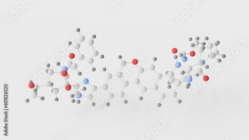 velpatasvir molecule 3d, molecular structure, ball and stick model, structural chemical formula ns5a inhibitor