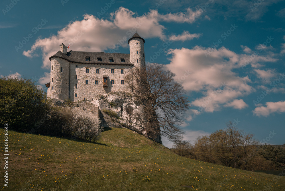 Castle in the village of Bobolice, Poland.