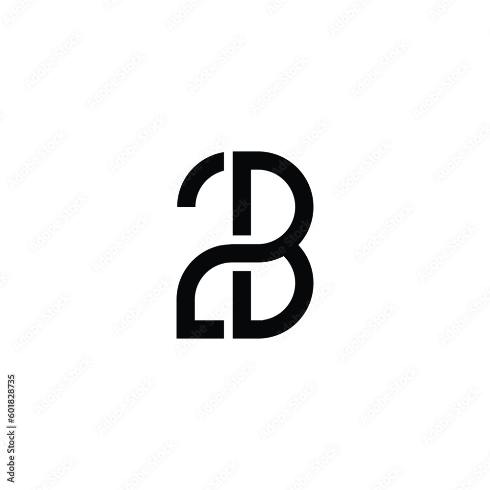 Abstract B2 and 2B logo design Abstract B2 and 2B logo design
