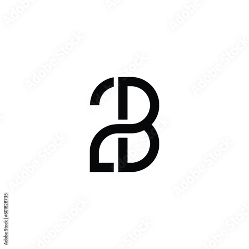 Abstract B2 and 2B logo design