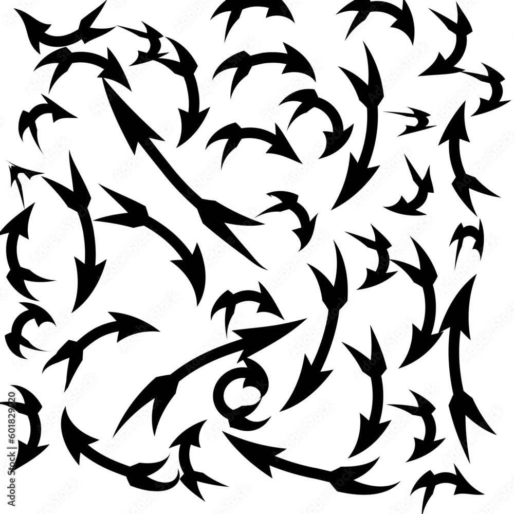 abstract black and white background with arrows , Vector vector set of ...