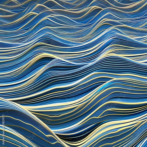 80 Abstract Waves: A dynamic and fluid background featuring abstract waves in vibrant and contrasting colors that create a refreshing and lively atmosphere2, Generative AI photo