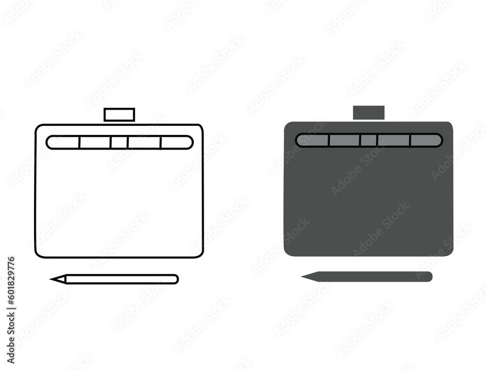 graphic pad vector design line art for website or application design. vector image icon illustration graphic pad vector design line art for website or application design. vector image icon illustration