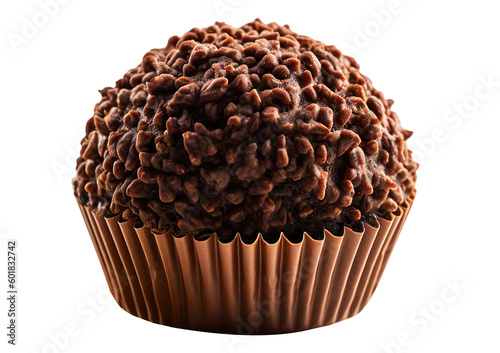 Brigadeiro in transparent background. Generative AI. photo