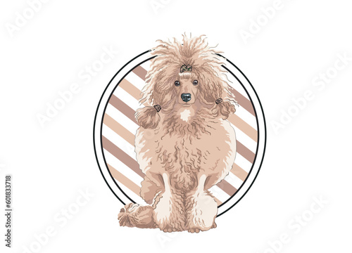 Dog logo design. Dog logo and circle. Dog Illustration. training or dog related business. 