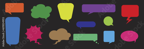 Speech Bubble set. Talk bubble. Cloud speech bubbles collection.Vector speech clouds chat bubble icon. Vector illustration