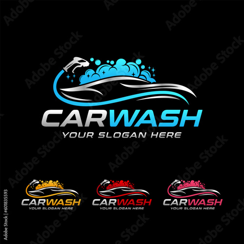 Car Wash logo designs concept vector template