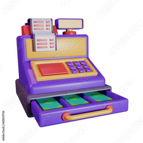 Cashier machine 3d icon