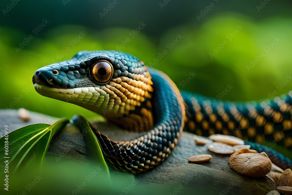Fototapeta premium lizard on the tree