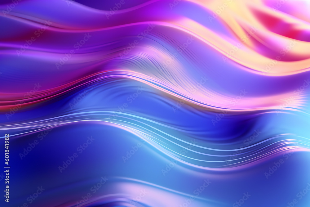 Fototapeta premium Abstract background texture of Oil or Petrol liquid flow, liquid metal close-up. Liquid waves and stains. Oil marble trendy dynamic art with glowing effect. bright color fluid art 3d render.