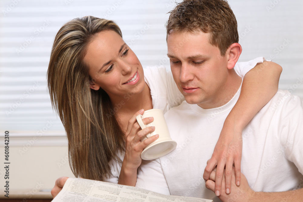 Having morning coffee Having morning coffee