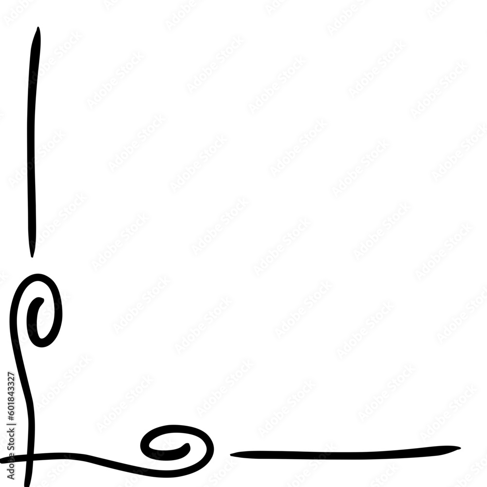 Hand Drawn Doodle Corner Border Decor Hand Drawn Doodle Corner Border Decor