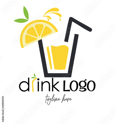 Professional drink logo suitable for coffee shops, restaurants, fast food, etc