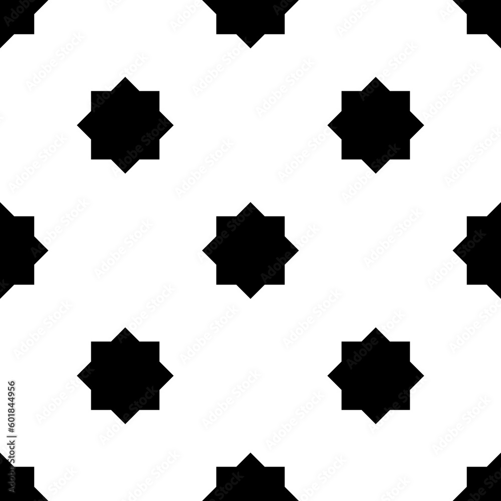 Seamless surface pattern design with Moroccan stars tiles ornament. Oriental traditional ornamentation with repeated geometric shapes. Ancient mosaic wallpaper. Grid motif. Digital paper. Vector art. Seamless surface pattern design with Moroccan stars tiles ornament. Oriental traditional ornamentation with repeated geometric shapes. Ancient mosaic wallpaper. Grid motif. Digital paper. Vector art.
