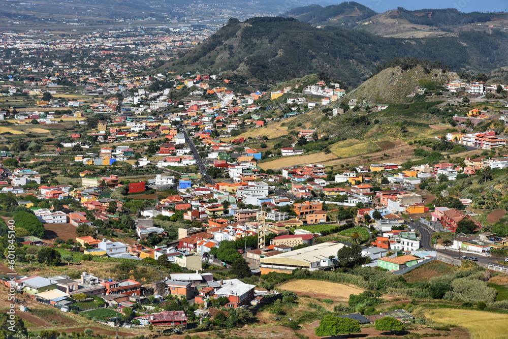 Panoramic view of townscape of Las Mercedes