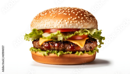 Hamburger on white background © Bianca