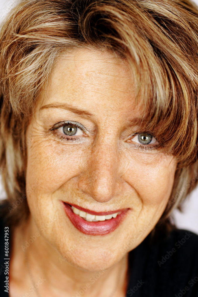 Senior woman portrait,closeup, smiling at camera Senior woman portrait,closeup, smiling at camera