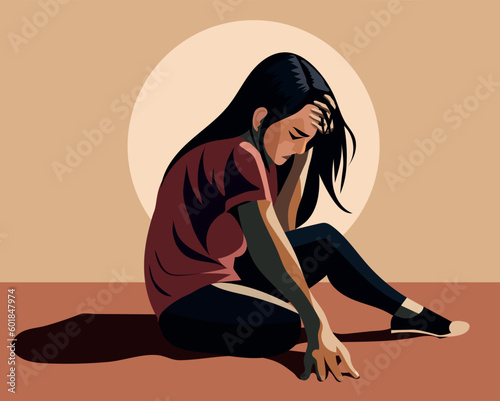 Mistreatment and beatings, sexual violence, assaults on women. Violence against women. Danger and fear. Defenseless and unprotected. Social issues. Close up of a girl. Domestic violence
