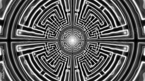 Maze Optical Illusion Art Background