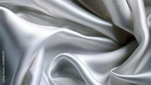 White silk satin fabric abstract background wallpaper.