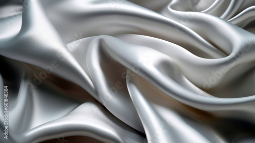 White silk satin fabric abstract background wallpaper.