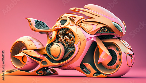 Super bike, futuristic bike.Generative AI.