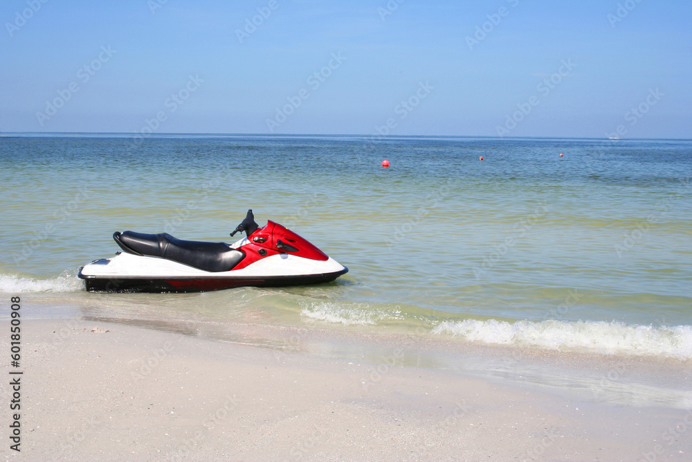 Jet ski by the water on summer time