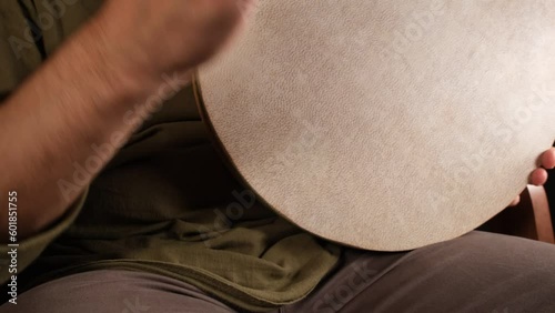man playing drum