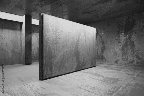Abstract architecture interior background. Modern concrete room