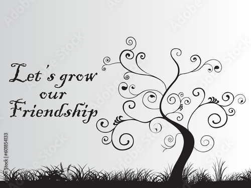 tree as a symble of growing friendship  wallpaper