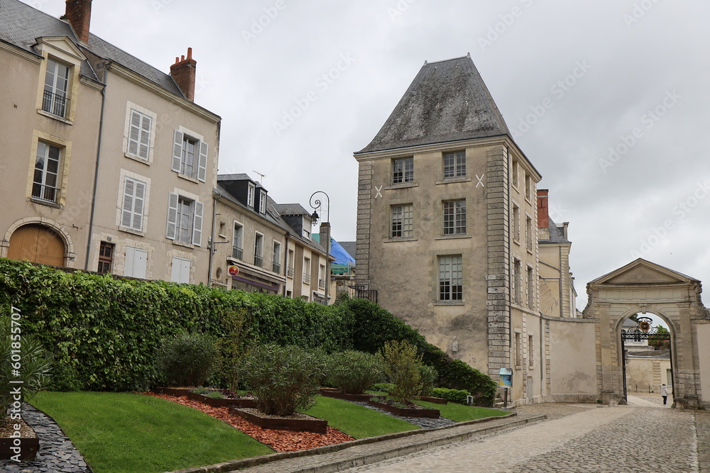 Bâtiment typique, vue de l'extérieur, ville de Blois, département du Loir et Cher, France