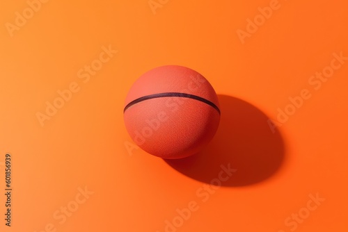 basketball on an orange background Generative AI