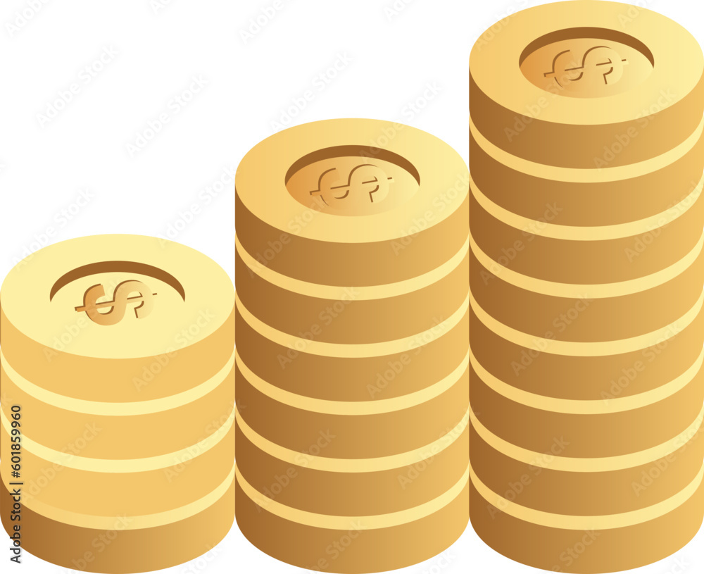 Stacks of Gold Coins