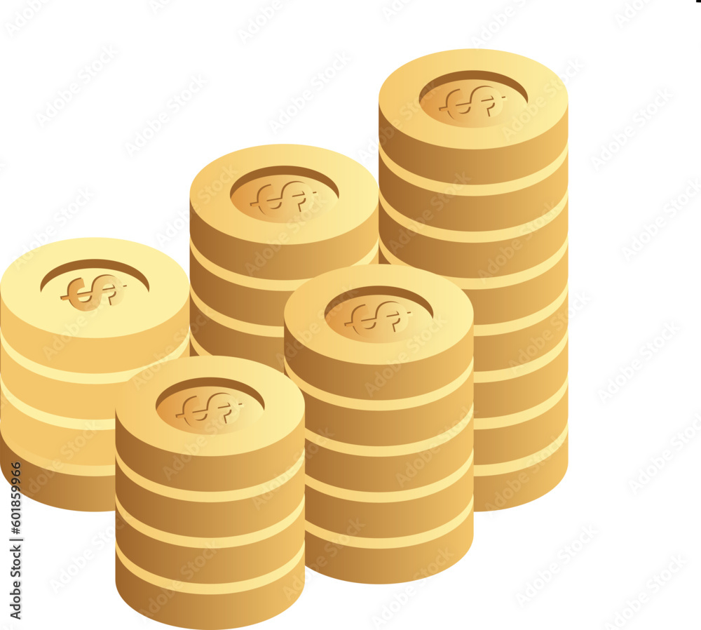 Stacks of Gold Coins Stacks of Gold Coins