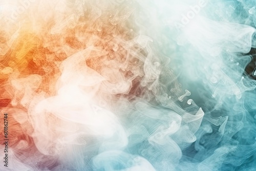 vibrant blue and orange smoke background Generative AI