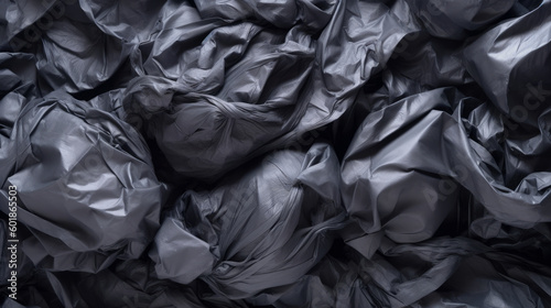 black trash bag plastic texture, generative ai